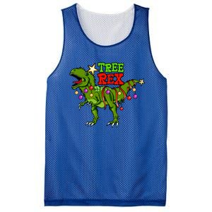 Tree Rex Christmas Holiday Trex Dinosaur Santa Gift Meaningful Gift Mesh Reversible Basketball Jersey Tank