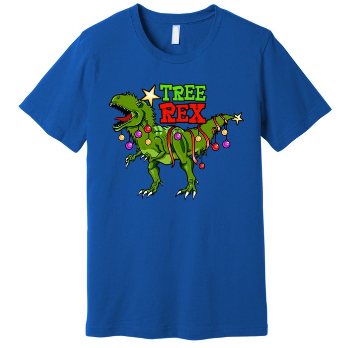 Tree Rex Christmas Holiday Trex Dinosaur Santa Gift Meaningful Gift Premium T-Shirt