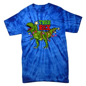 Tree Rex Christmas Holiday Trex Dinosaur Santa Gift Meaningful Gift Tie-Dye T-Shirt