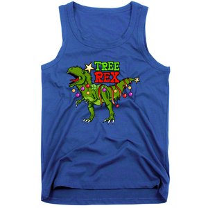 Tree Rex Christmas Holiday Trex Dinosaur Santa Gift Meaningful Gift Tank Top