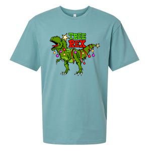 Tree Rex Christmas Holiday Trex Dinosaur Santa Gift Meaningful Gift Sueded Cloud Jersey T-Shirt