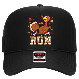 Turkey Run Costume Thanksgiving Running Turkey Trot High Crown Mesh Back Trucker Hat