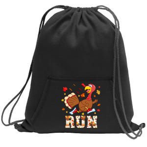 Turkey Run Costume Thanksgiving Running Turkey Trot Sweatshirt Cinch Pack Bag