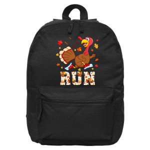 Turkey Run Costume Thanksgiving Running Turkey Trot 16 in Basic Backpack