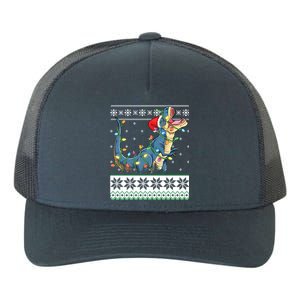 Tree Rex Christmas Lights Ugly Christmas Sweater Gift Yupoong Adult 5-Panel Trucker Hat