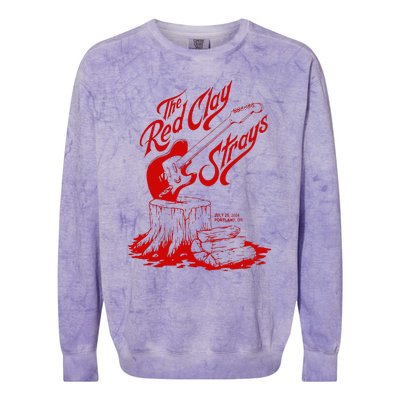 The Red Clay Strays Show At Portland Or July 25 2024 Colorblast Crewneck Sweatshirt