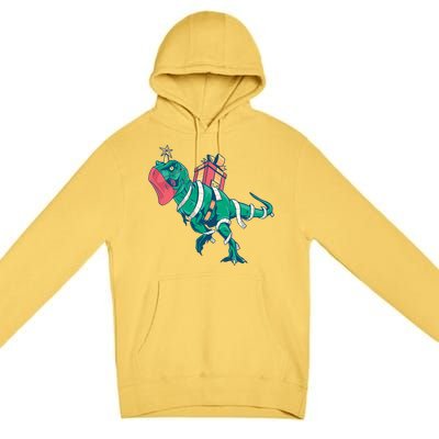 Tree Rex Christmas Gift Premium Pullover Hoodie