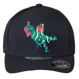 Tree Rex Christmas Gift Flexfit Unipanel Trucker Cap