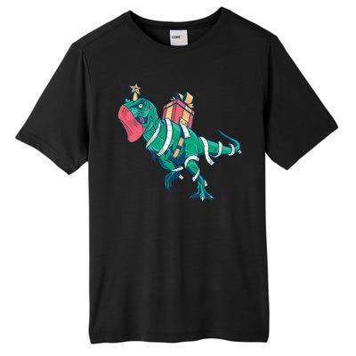 Tree Rex Christmas Gift Tall Fusion ChromaSoft Performance T-Shirt