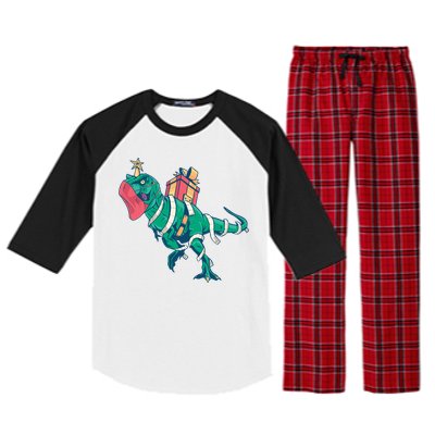 Tree Rex Christmas Gift Raglan Sleeve Pajama Set