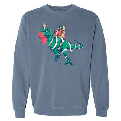 Tree Rex Christmas Gift Garment-Dyed Sweatshirt