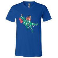 Tree Rex Christmas Gift V-Neck T-Shirt