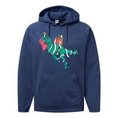 Tree Rex Christmas Gift Performance Fleece Hoodie