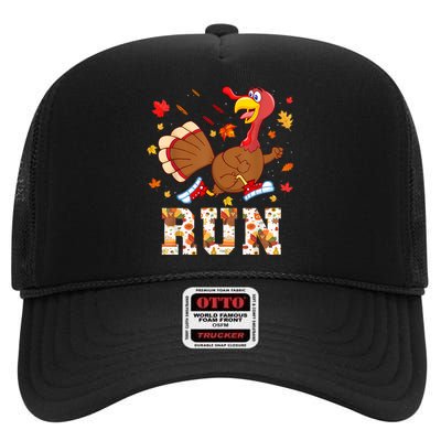 Turkey Run Costume Thanksgiving Running Turkey Trot High Crown Mesh Back Trucker Hat