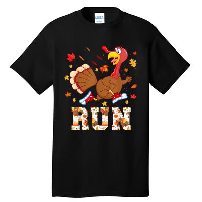 Turkey Run Costume Thanksgiving Running Turkey Trot Tall T-Shirt