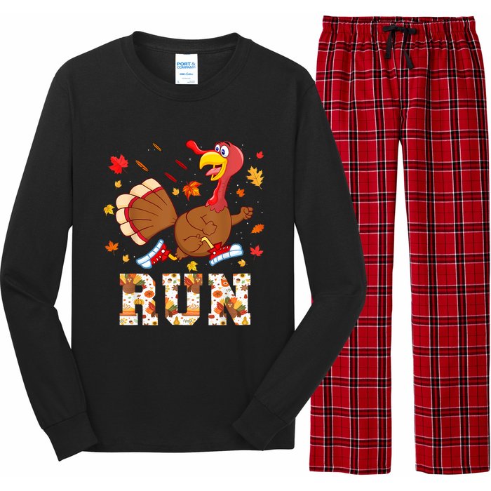 Turkey Run Costume Thanksgiving Running Turkey Trot Long Sleeve Pajama Set