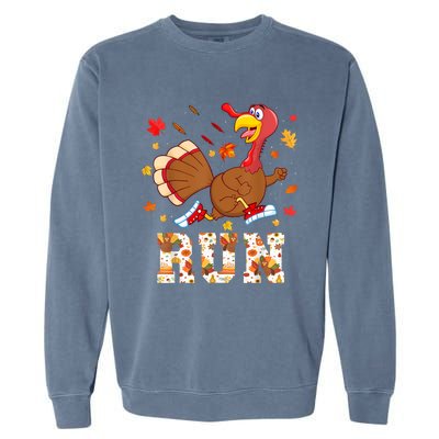 Turkey Run Costume Thanksgiving Running Turkey Trot Garment-Dyed Sweatshirt