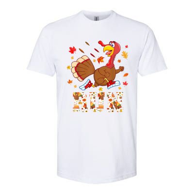 Turkey Run Costume Thanksgiving Running Turkey Trot Softstyle CVC T-Shirt