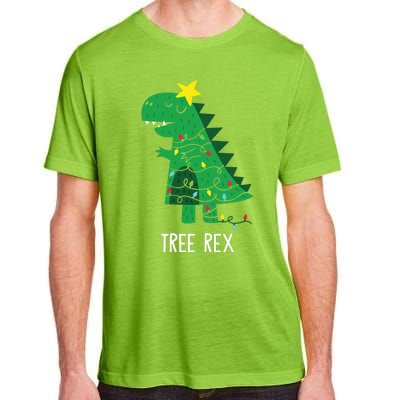 Tree Rex Christmas Gift T Rex Dinosaur Christmas Gift Adult ChromaSoft Performance T-Shirt