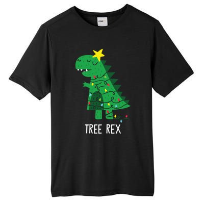 Tree Rex Christmas Gift T Rex Dinosaur Christmas Gift Tall Fusion ChromaSoft Performance T-Shirt