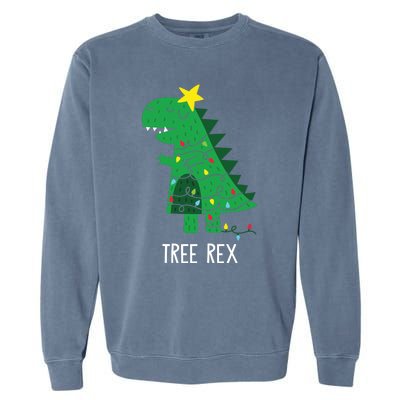 Tree Rex Christmas Gift T Rex Dinosaur Christmas Gift Garment-Dyed Sweatshirt