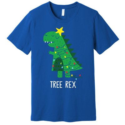 Tree Rex Christmas Gift T Rex Dinosaur Christmas Gift Premium T-Shirt