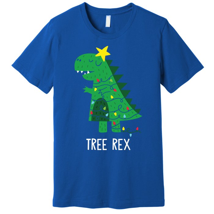 Tree Rex Christmas Gift T Rex Dinosaur Christmas Gift Premium T-Shirt