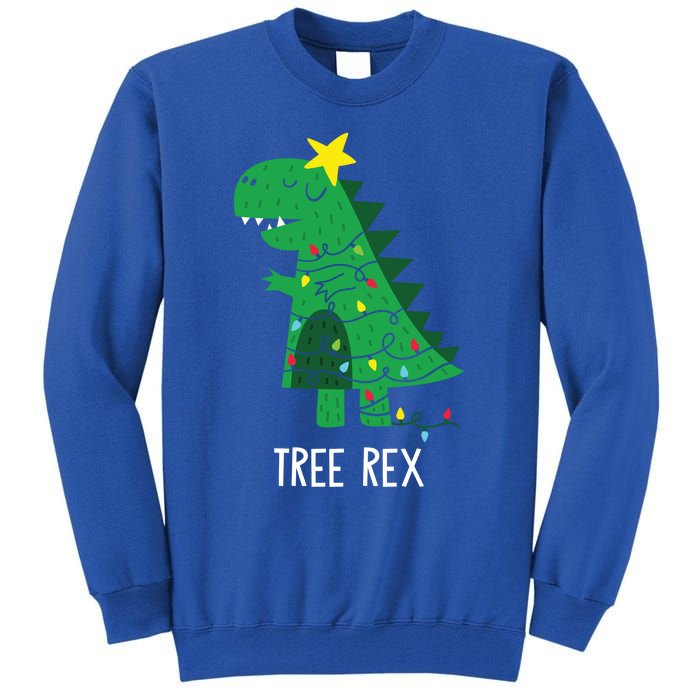 Tree Rex Christmas Gift T Rex Dinosaur Christmas Gift Tall Sweatshirt