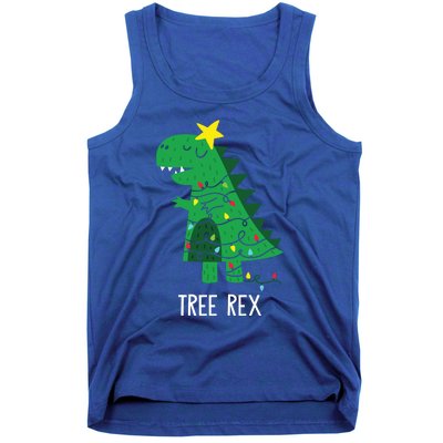 Tree Rex Christmas Gift T Rex Dinosaur Christmas Gift Tank Top