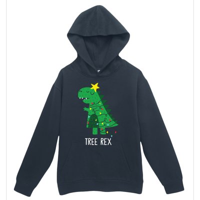 Tree Rex Christmas Gift T Rex Dinosaur Christmas Gift Urban Pullover Hoodie