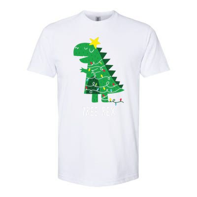 Tree Rex Christmas Gift T Rex Dinosaur Christmas Gift Softstyle CVC T-Shirt