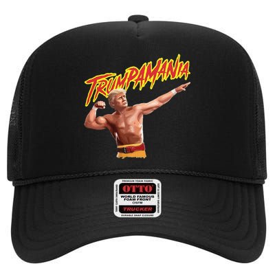 Trump Republican Convention Wrestling Meme Trumpamania High Crown Mesh Back Trucker Hat