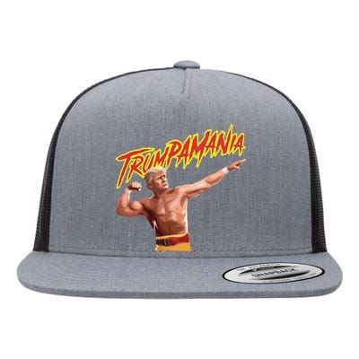 Trump Republican Convention Wrestling Meme Trumpamania Flat Bill Trucker Hat