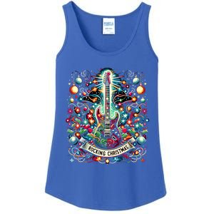 The Rocking Christmas Christmas Rock Guitar Santa Gift Ladies Essential Tank