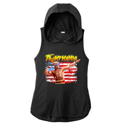 Trump Republican Convention Wrestling Meme Trumpamania Ladies PosiCharge Tri-Blend Wicking Draft Hoodie Tank