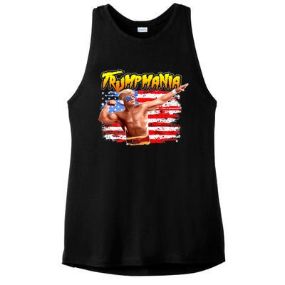 Trump Republican Convention Wrestling Meme Trumpamania Ladies PosiCharge Tri-Blend Wicking Tank