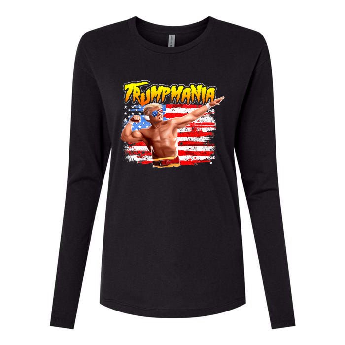 Trump Republican Convention Wrestling Meme Trumpamania Womens Cotton Relaxed Long Sleeve T-Shirt