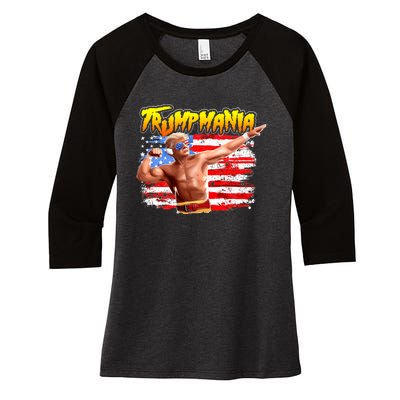 Trump Republican Convention Wrestling Meme Trumpamania Women's Tri-Blend 3/4-Sleeve Raglan Shirt