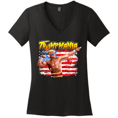 Trump Republican Convention Wrestling Meme Trumpamania Women's V-Neck T-Shirt