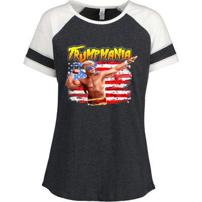 Trump Republican Convention Wrestling Meme Trumpamania Enza Ladies Jersey Colorblock Tee