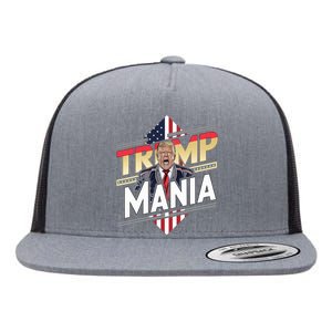 Trump Republican Convention Wrestling Meme Funny Trumpamania Flat Bill Trucker Hat