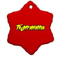 Trump Republican Convention Wrestling Meme Trumpamania Ceramic Star Ornament