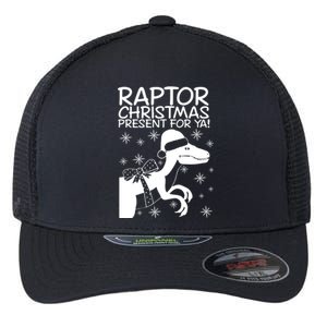 Trex Raptor Christmas Present For Ya Christmas Flexfit Unipanel Trucker Cap