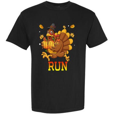 Turkey Run Costume Thanksgiving Running Turkey Trot Garment-Dyed Heavyweight T-Shirt