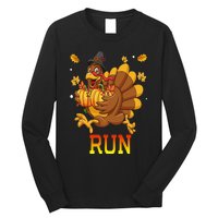 Turkey Run Costume Thanksgiving Running Turkey Trot Long Sleeve Shirt