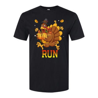 Turkey Run Costume Thanksgiving Running Turkey Trot Softstyle CVC T-Shirt