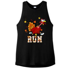 Turkey Run Costume Thanksgiving Running Turkey Trot Ladies PosiCharge Tri-Blend Wicking Tank