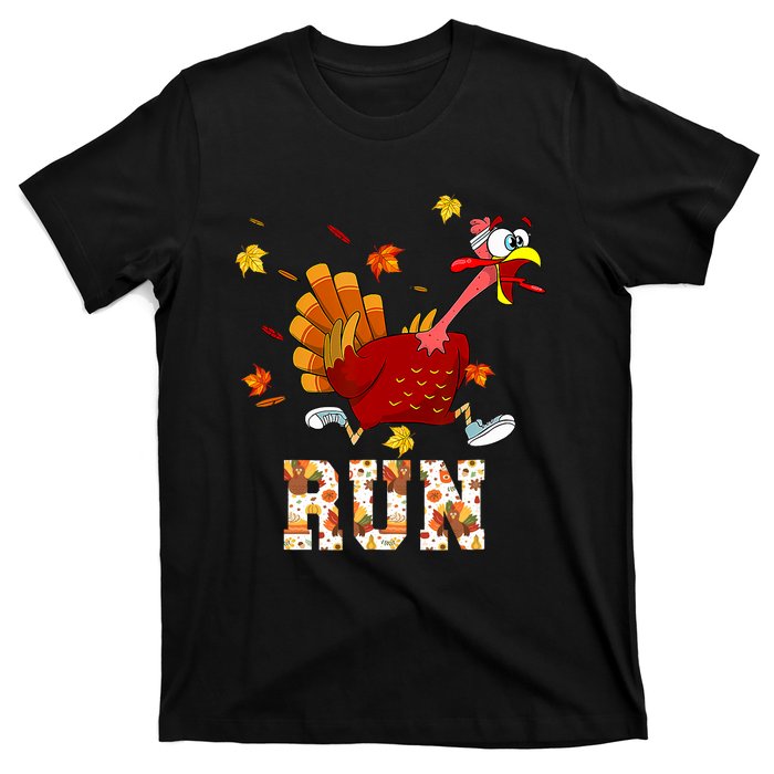 Turkey Run Costume Thanksgiving Running Turkey Trot T-Shirt