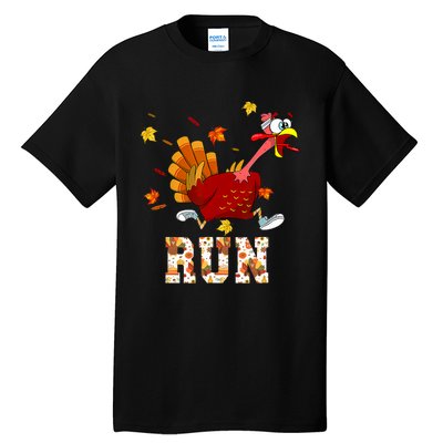 Turkey Run Costume Thanksgiving Running Turkey Trot Tall T-Shirt