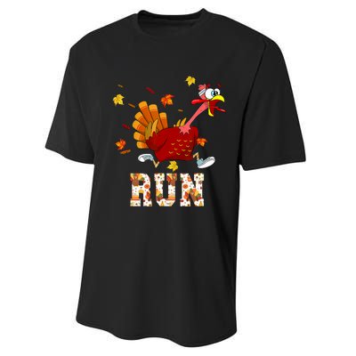 Turkey Run Costume Thanksgiving Running Turkey Trot Performance Sprint T-Shirt